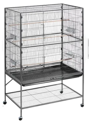 Immagine prodotto di Gabbia per uccelli, in ferro battuto, design spazioso, 37 x 23 pollici