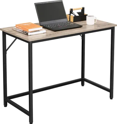 Produktbild von VASAGLE Schreibtisch, kleiner Computertisch, Schreibtisch für Arbeitszimmer, Schlafzimmer, 50 x 100 x 76 cm, Industriedesign, Metallgestell