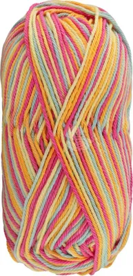 Produktbild von Lana Grossa - Cotone Print 0363 pink dottergelb zitrusgelb mint