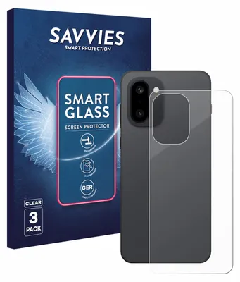 Produktbild von 3x Savvies Schutzglas Folie für OnePlus 15R (Rückseite) 9H Panzer Schutzfolie Glas Displayschutz klar transparent