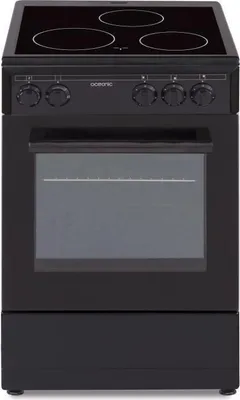Image de OCEANIC CV5050B8 Cuisiniere vitrocéramique 50x50 - Four convection naturelle - 48 L - Noir