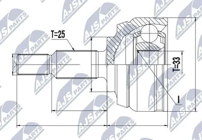 Produktbild von NTY Gelenksatz Antriebswelle Vorne Links Vorne Rechts für RENAULT MEGANE III Grandtour (KZ0/1) NPZ-RE-044
