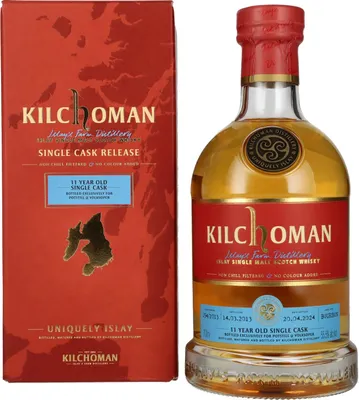Produktbild von Kilchoman 11 Years Old Islay Single Cask Release 2024 55,5% Vol. 0,7l in Geschenkbox