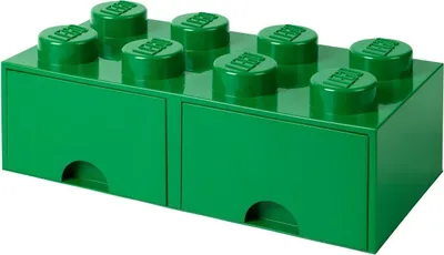 Produktbild von LEGO® Storage Box 8 z szufladami - ciemnozielony