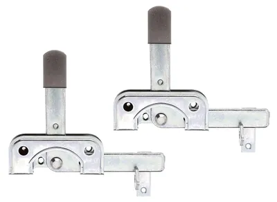 Immagine prodotto di Alberts 208691 Scrocco per cancello da giardino, specialmente per telai stretti, zincato, passivato con pellicola spessa, 120 x 50 mm, set da 2