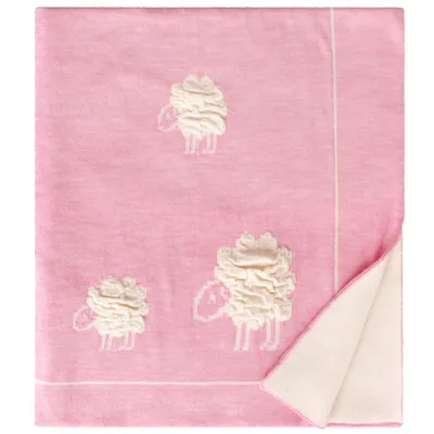 Produktbild von Eagle Products Babydecke Wolly Rosa : ohne Bestickung Bestickt: ohne Bestickung