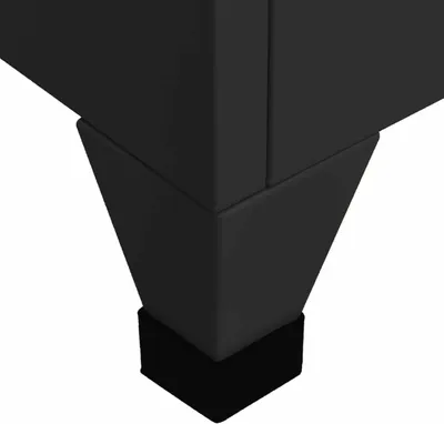 Obrázek produktu pro Ocelová skříňka - Kovová skříň - Úložná skříň - Skříňka s uzamykáním - Ocelová šatní skříň - Černá - 38x45x180 cm