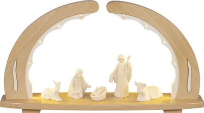 Obrázok produktu pre Sviečkový betlehem s LED osvetlením ŠxVxH 56,5x31x12cm NOVINKA