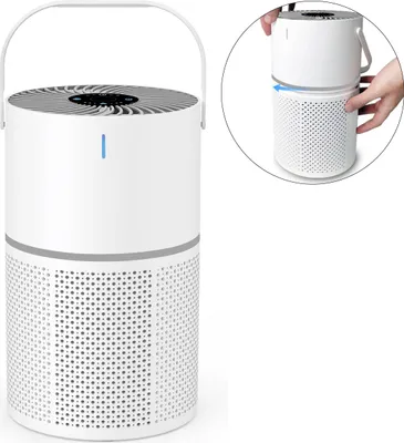 Produktbild von Tragbarer Luftreiniger mit Duftschwamm, entfernt effektiv Allergene, Tierhaare und Gerüche; geeignet für Büros, Schreibtische und Schlafzimmer.