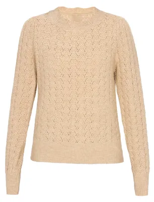 Image de MAIRE, pull pour femme - beige, taille XS/S
