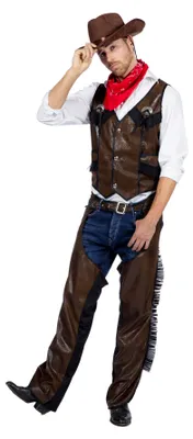Produktbild von Cowboy-Weste mit Chaps, Groesse:54