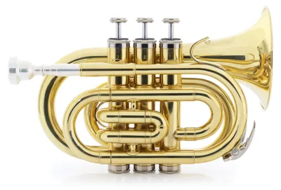 Produktbild von Classic Cantabile Brass TT-500 Bb-Taschentrompete Messing - Trompete im Taschenformat - Messing lackiert - Inklusive Mundstück und Koffer