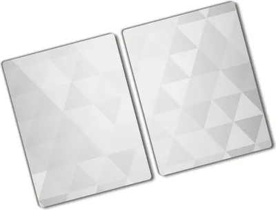 Produktbild von Tulup Glas Herdabdeckplatte - 2x40x52 cm - Glaskeramikkochfeld-Abdeckung Spritzschutz Glasabdeckplatte Kochplattenabdeckung und Schneidebrett - Zweiteilig - Kunst: modern & klassisch - Abstraktion - Grau