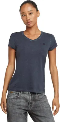 Image de G-star Overdyed Eyben Slim 2.0 T-shirt manches courtes col V Gris S Femme Gris S