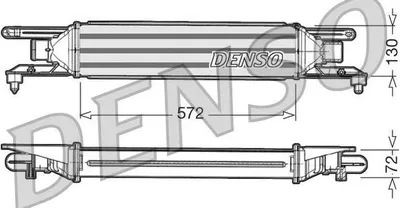 Produktbild von DENSO DIT09105 Ladeluftkühler LLK für FIAT GRANDE PUNTO (199) Turbo Intercooler
