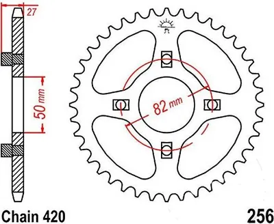 Image de Esjot Kettenrad 420 35Z Stahl Schwarz