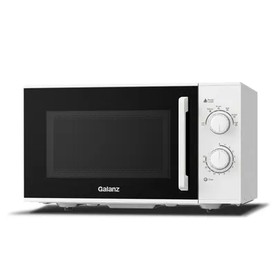 Produktbild von Galanz Mikrowelle 25L Weiß, 900W, 6 Leistungsstufen, Auftaufunktion, mechanische Drehregler, Glasdrehteller, freistehende Mikrowelle