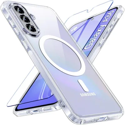 Image de Coque magnétique de protection pour Samsung Galaxy A36, en verre trempé, antichoc et transparente
