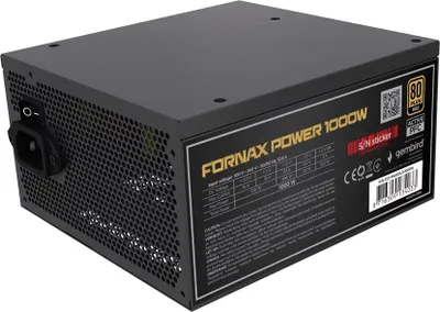 Image de Alimentation Gembird CCC-PSUGOLD-1000W Fornax Power 1000W avec PFC actif, ventilateur de 12 cm et 80+ Gold