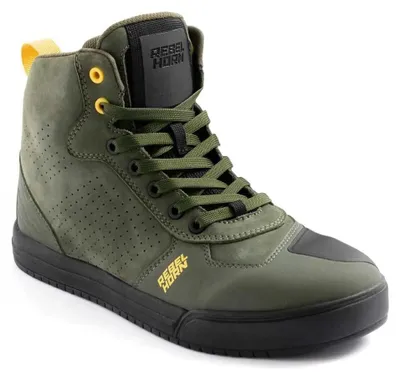 Zdjęcie produktu dla Buty motocyklowe Rebelhorn Spike, zielone, rozmiar 46 (męskie), zielone, rozmiar 46