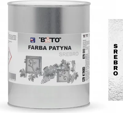 Zdjęcie produktu dla Farba Patynowa dekoracyjna BATO srebro 0,8L