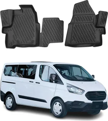 Produktbild von 2012-2018 Ford Tourneo Custom Fußmatten TPE Schwarz 2 tlg