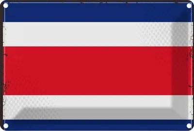 Produktbild von vianmo Blechschild 20x30 cm Costa Ricas Rica Amerika USA Flagge Fahne Wappen