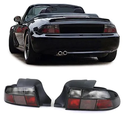 Zdjęcie produktu dla Reflektory tylne, lewe i prawe, czarne, w wersji "smoke", do BMW Z3, rocznik 1995-1999