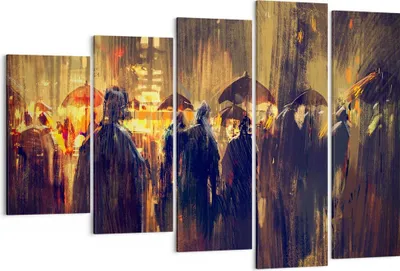 Produktbild von Bild auf Leinwand - Leinwandbild - Leute Regen so - 150x100cm - Wand Bild - Wanddeko - Wandbilder - Leinwanddruck - Bilder - Kunstdruck - Wanddekoration - Leinwand bilder - Wandkunst - EG150x100-3837