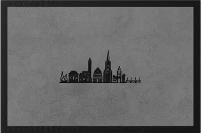 Produktbild von Neustadt in Holstein Silhouette Fußmatte - Stilvolles Ostsee Geschenk