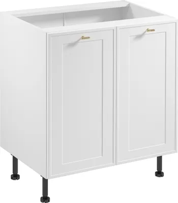 Produktbild von Küchenunterschrank 80 cm mit 2 Türen küchenmöbel Küchenblock, Sorento D80 Weiß