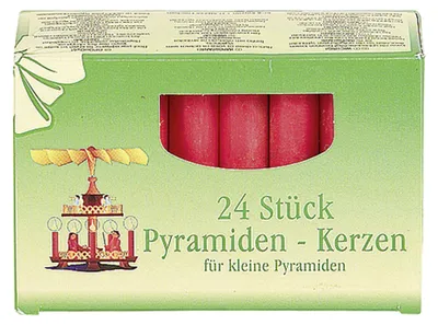 Zdjęcie produktu dla Pyramidenkerze 7cm Ø1,4cm rot 24 Pack | 20 Stück im Set