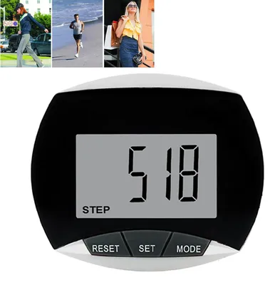 Produktbild von 3D-Schrittzähler, Kalorienzähler Fitness Trackers, Multifunktionaler Schrittzähler mit Gürtelclip und LCD-Display für Gehen und Fitnessübungen