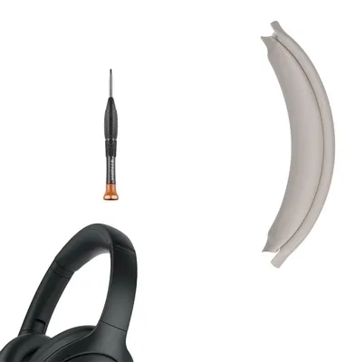 Immagine prodotto di INF Kit di Ricambio Imbottitura Archetto compatibile con Sony — Pelle Proteica e Schiuma Memory con Strumento di Riparazione Grigio