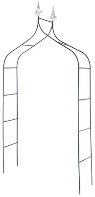 Produktbild von Gartenpergola, Eisenkonstruktion, unterstützt Kletterpflanzen, schwarz