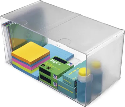 Produktbild von deflecto Aufbewahrungsbox "Cube", Doppelwürfel, 305 x 153 x 153 mm