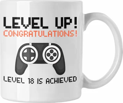 Produktbild von Trendation - 18. Geburtstag Tasse Jungen Jungs Geschenk 18er Geschenkidee 18 Sohn Gamer (Weiß)