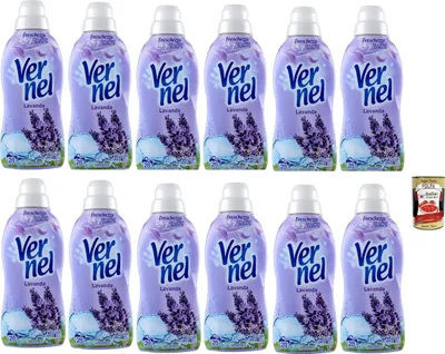 Produktbild von Vernel Vernel Lavendel Weichspülerkonzentrat Waschmaschine, Weichspüler für Wäsche mit Duft bis zu 100 Tage, 700 ml - 12x 700 ml + Italian Gourmet polpa 400g