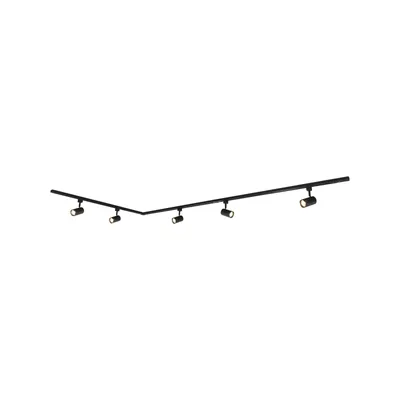 Produktbild von Prios 1-Phasen-Schienensystem Jorell, schwarz, 5-flg., GU10