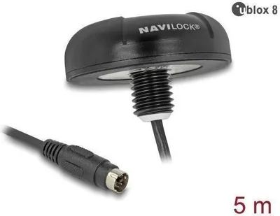 Imagen del producto de Receptor serial PPS multi-GNSS Navilock NL-803P, modelo EVA-M8Q, serie MD6, con chip u-blox 8, precisión de 5 metros