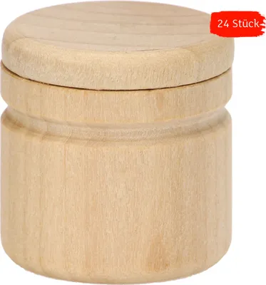 Produktbild von 24 Stück Zahndosen aus Sperrholz, blanko zum Gestalten und Beschriften, für Milchzähne