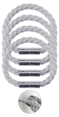 Produktbild von Magnetische Raffhalter-Clips, 4er-Pack, für Gardinenseile, Raffhalter, Bindebänder, Webbänder zur Dekoration von Fenstern in Büro und Zuhause