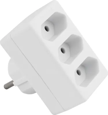 Produktbild von Steckdosenadapter McPower, 3 x Euro, Weiss