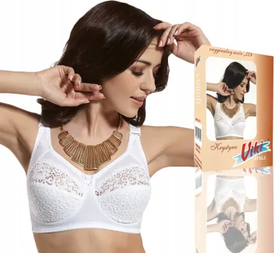 Obrázek produktu pro SOLO VIKI KRYSTYNA BRA 579 - Dámská podprsenka se širokými ramínky a měkkou krajkou - BÍLÁ - 90H