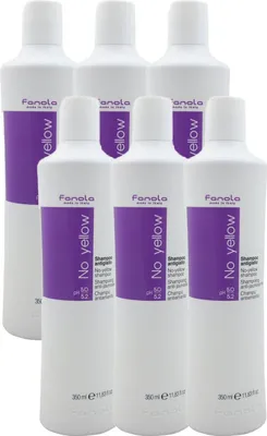 Produktbild von Fanola No Yellow 6 x 350 ml Shampoo für Blondes Haar Silbershampoo Set