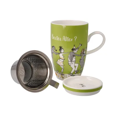 Produktbild von Goebel Freundlieb - Das beste Alter Teetasse mit Deckel und Sieb