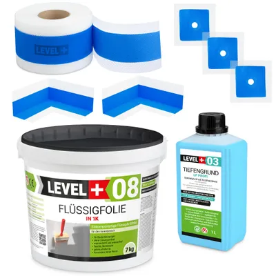 Produktbild von Dichtset Dusche Bad Abdichtung Dichtfolie Dichtband Dichtfolie 7kg SET345