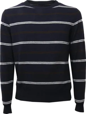 Produktbild von C0486 maglione lana uomo B.K. COLLECTION blu sweater men