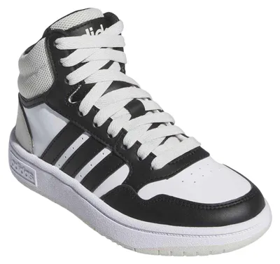 Produktbild von Adidas - "Hoops 3.0" High Top Turnschuhe für Jungen, Leder, Hoch geschnitten, Flach GT36225 (30 EU) (Weiß/Schwarz)
