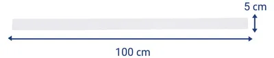 Produktbild von MAUL Metallleiste MAULstandard Stahlblech Metall selbstklebend 100 x 5 x 0.15 cm weiß